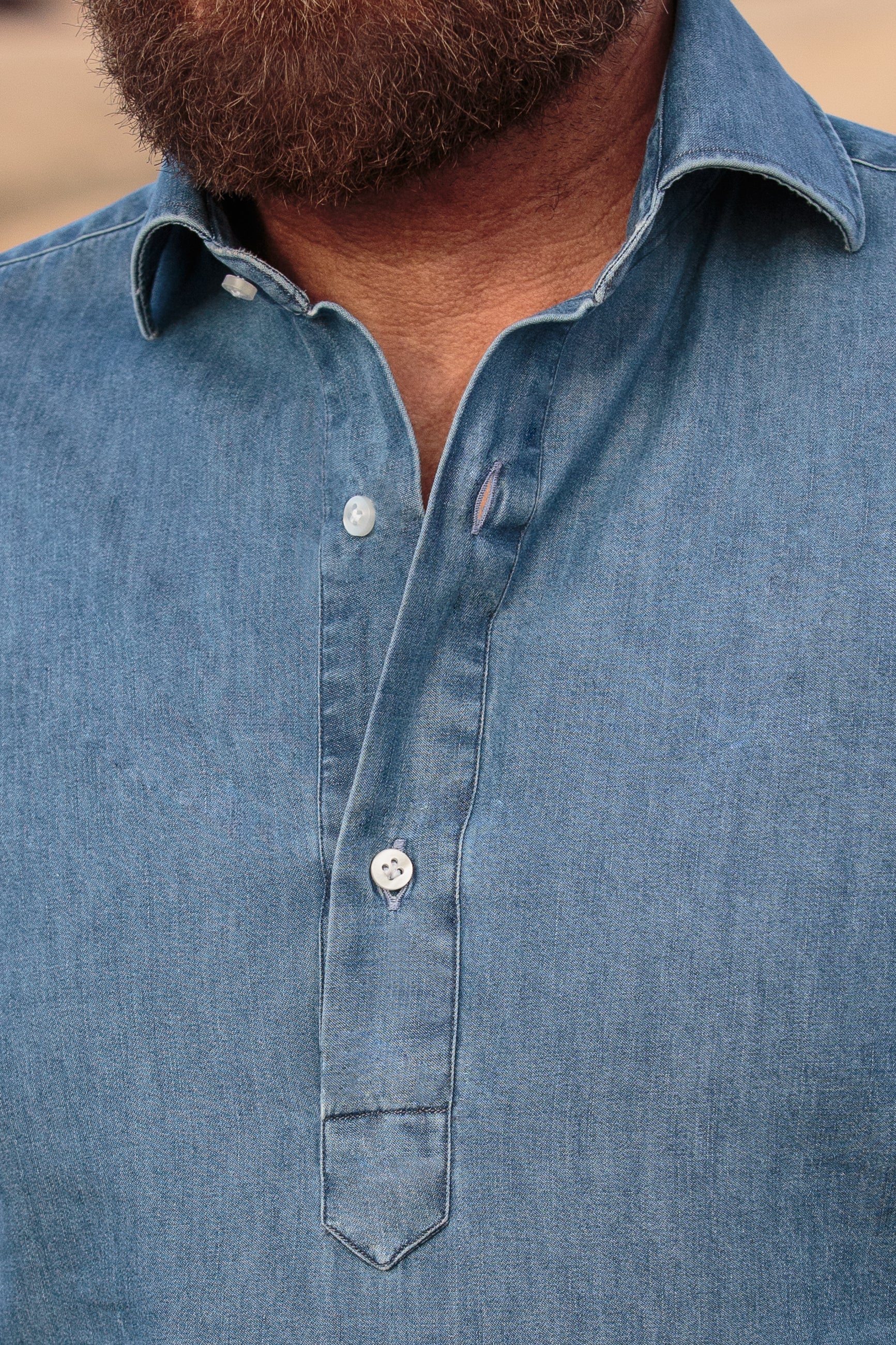 denim popover shirt, chemise en denim homme, camicia in denim, chemise en jeans, chamise popover, camicia popover