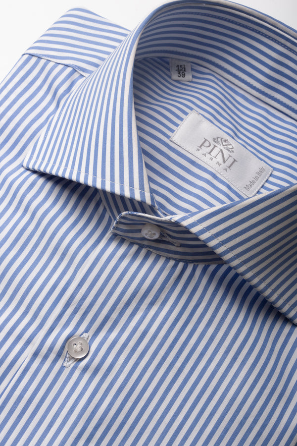 Blue Striped Shirt - Made in Italy - Pini Parma