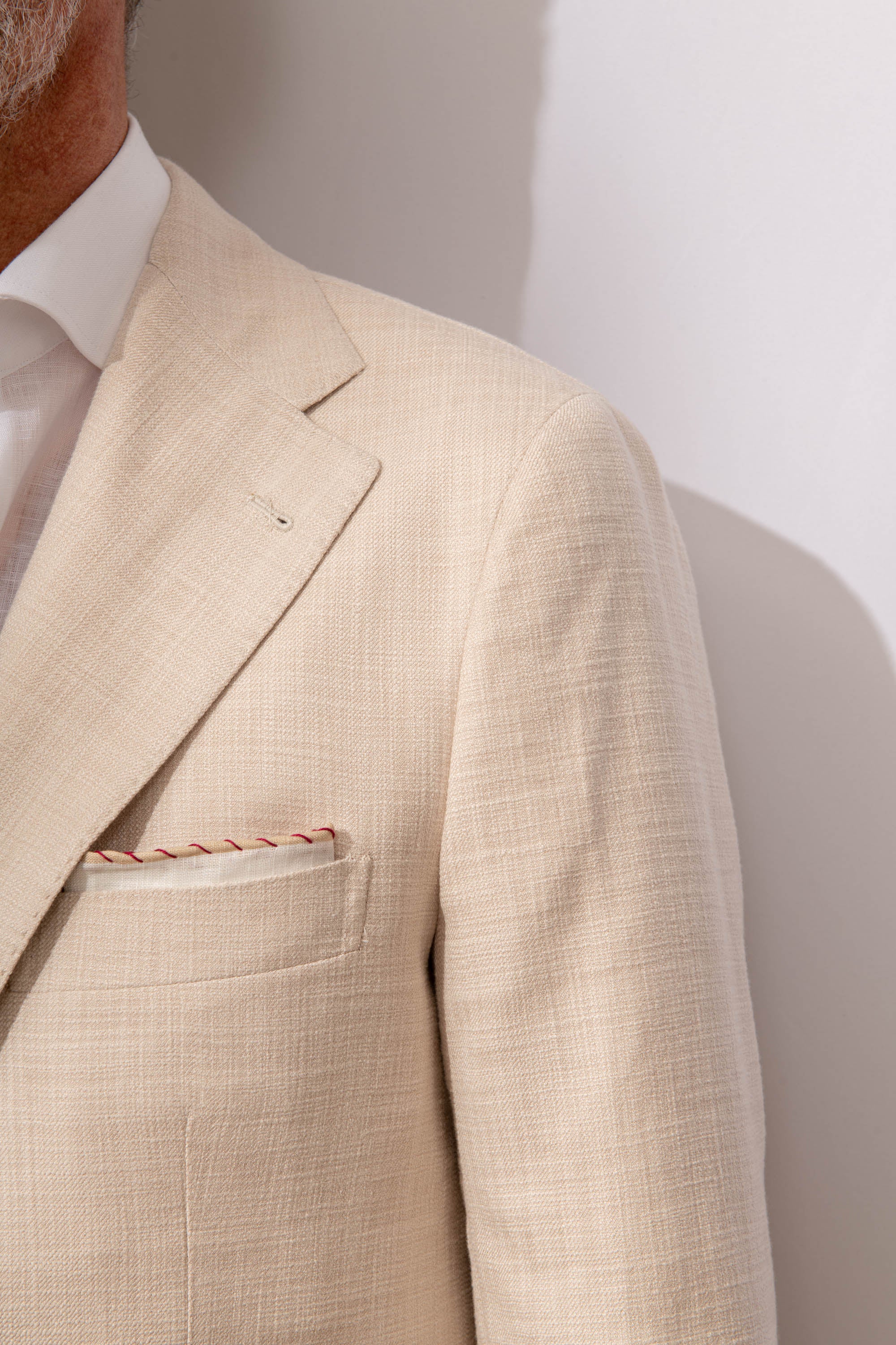 Beige jacket in Loro Piana fabric - Made in Italy