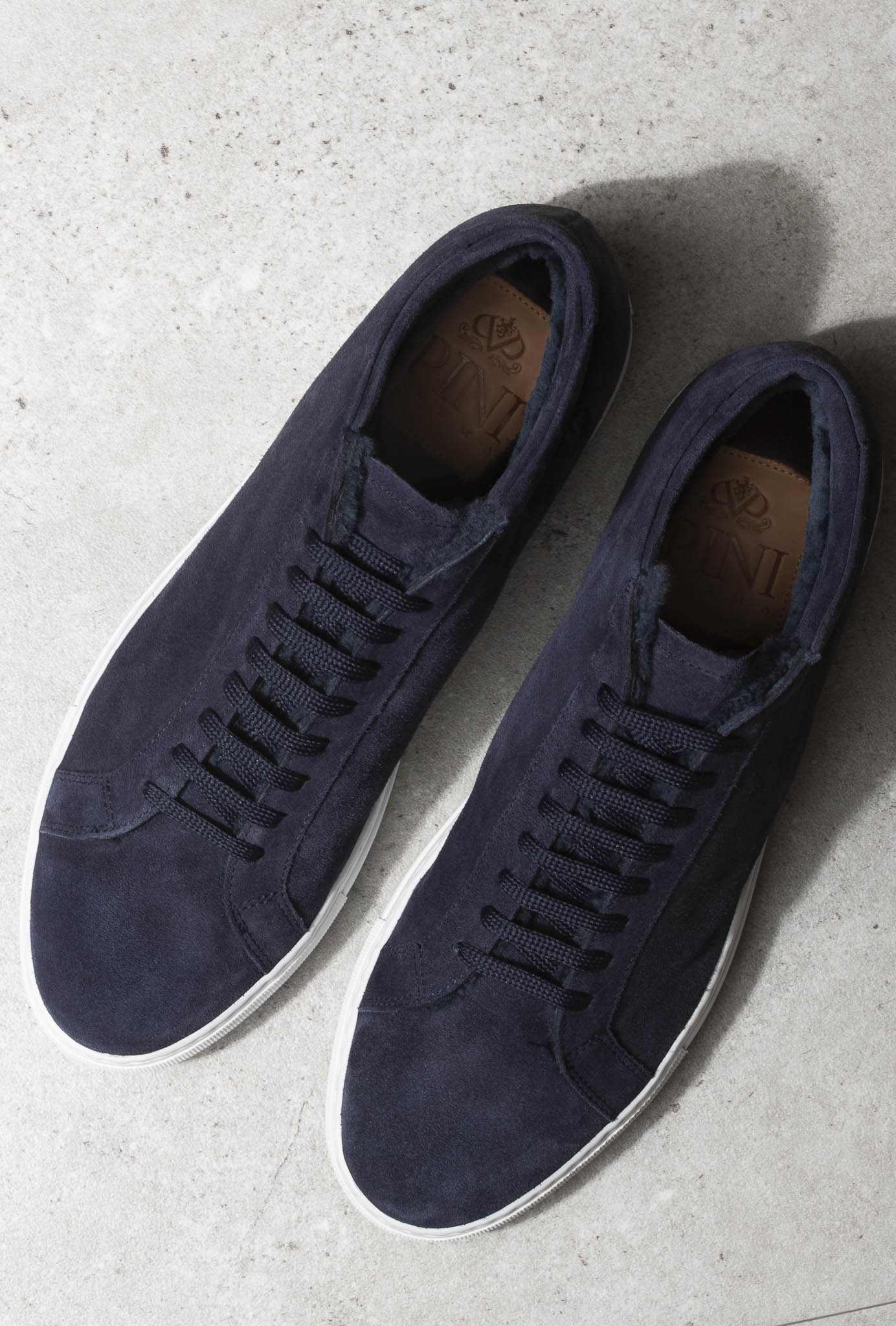 Sneakers mid top blu - Made in Italy