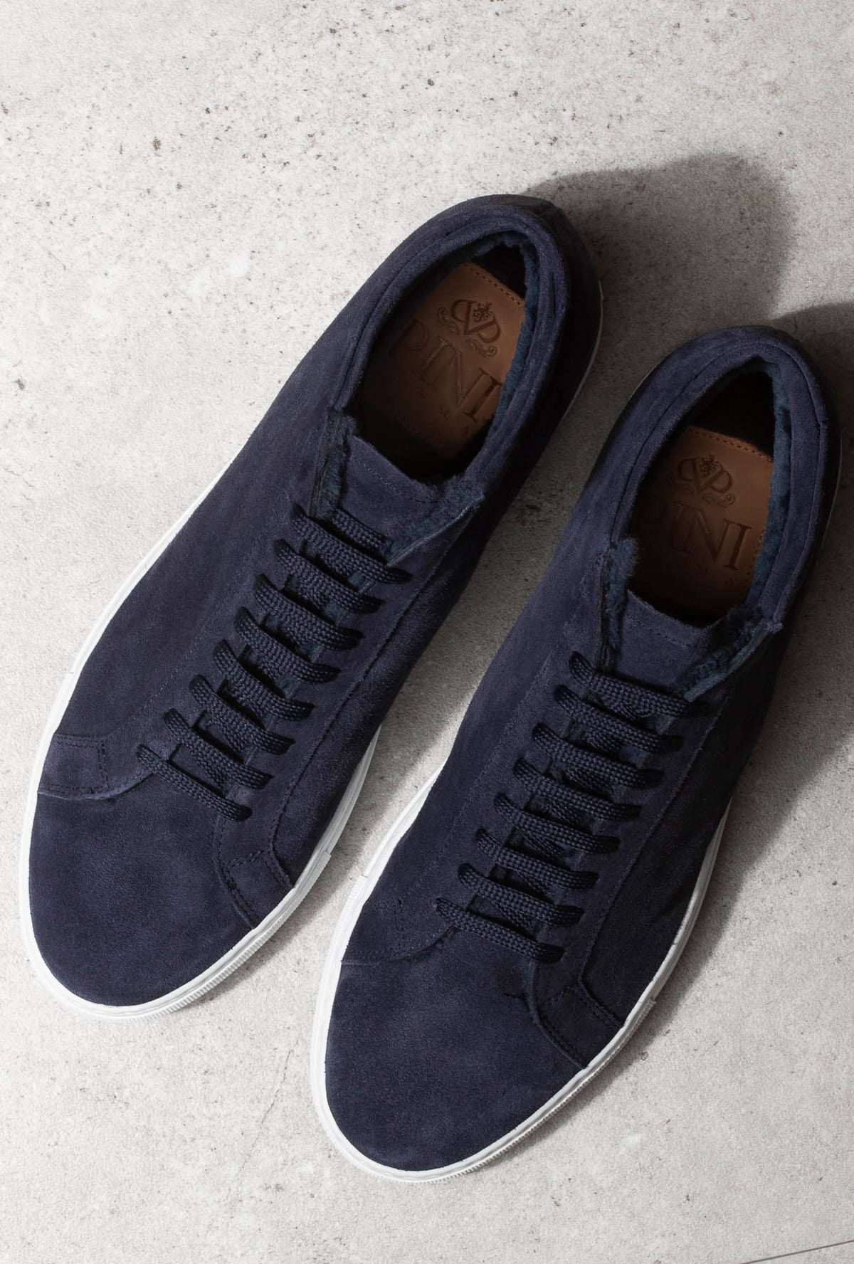 Sneakers mid top blu - Made in Italy