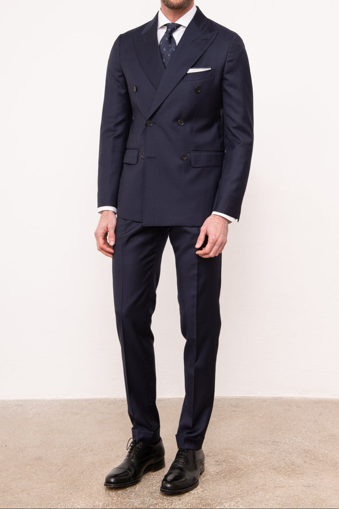 Costume croisé bleu - Made in Italy