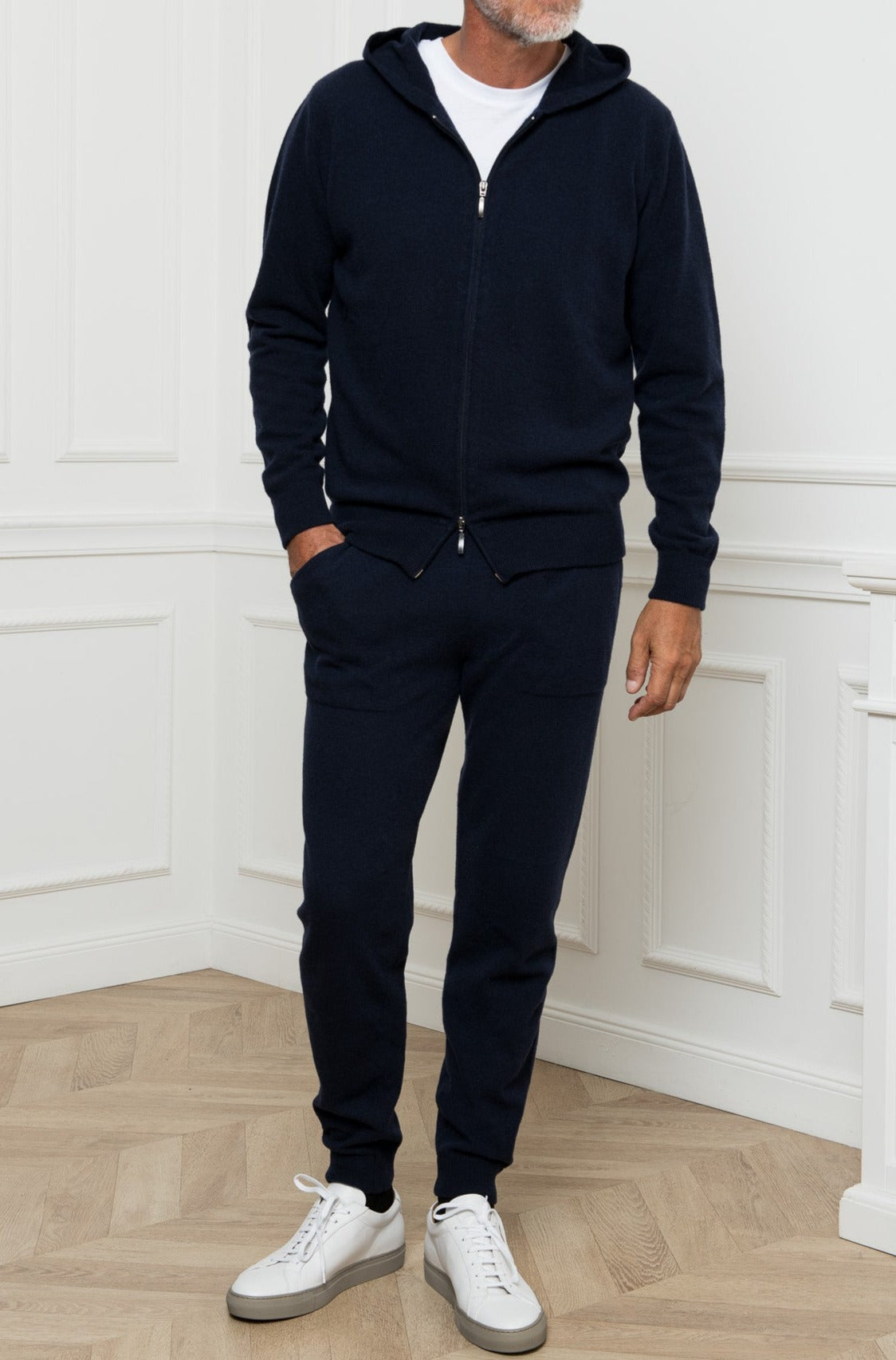 Blue Leisure Zip Hoodie - Made in Italy