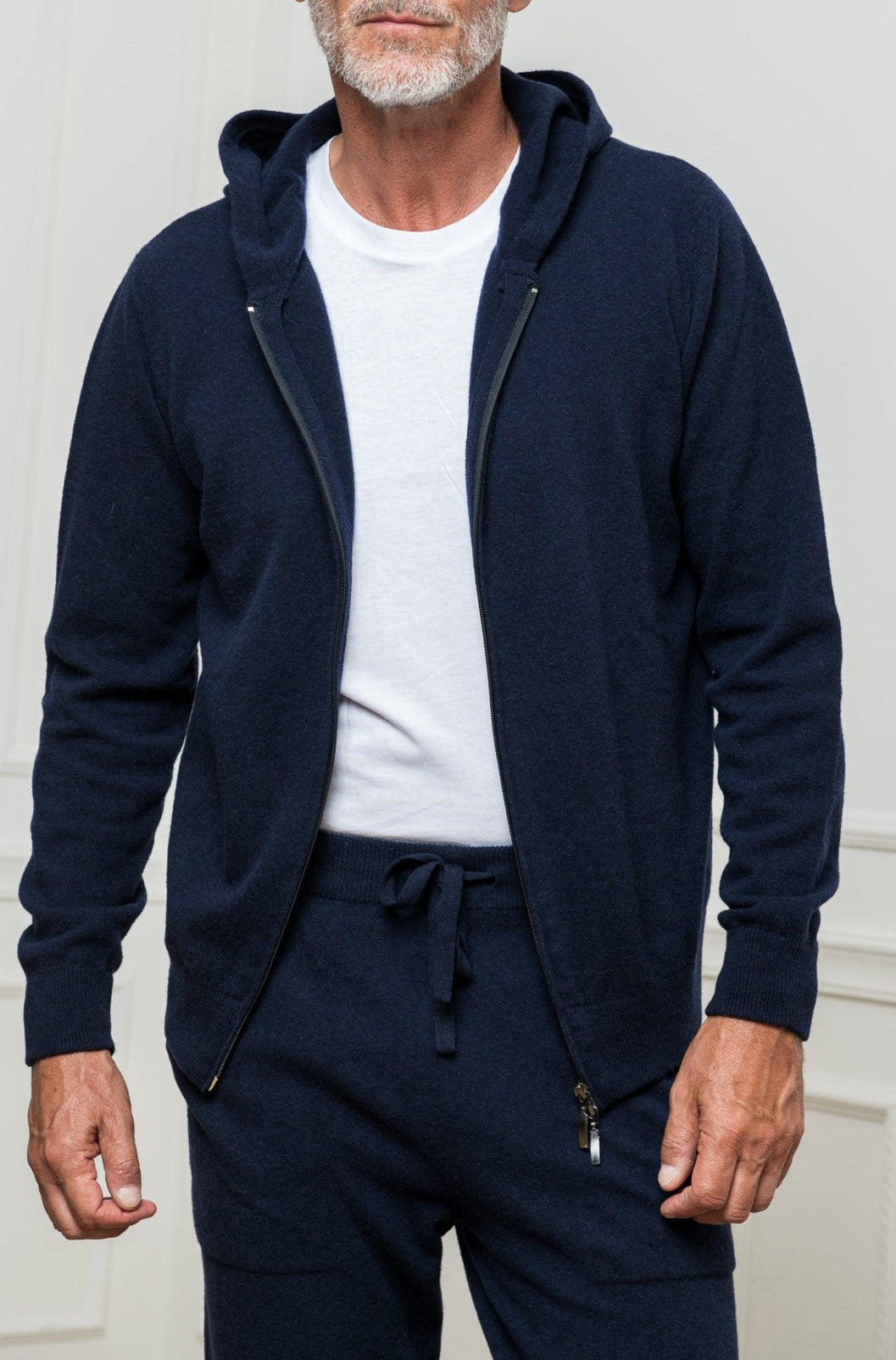 Blue Leisure Zip Hoodie - Made in Italy