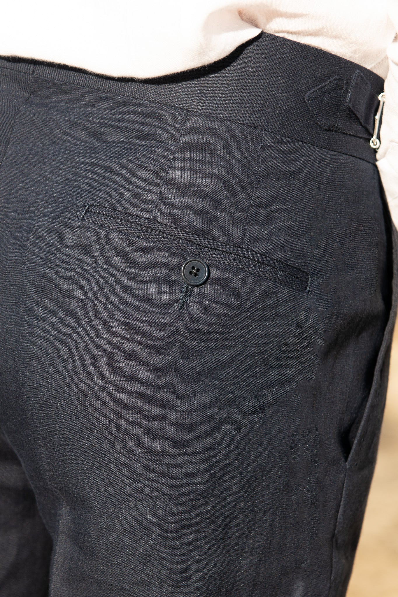 Blue linen trousers "Soragna Capsule Collection" - Made in Italy