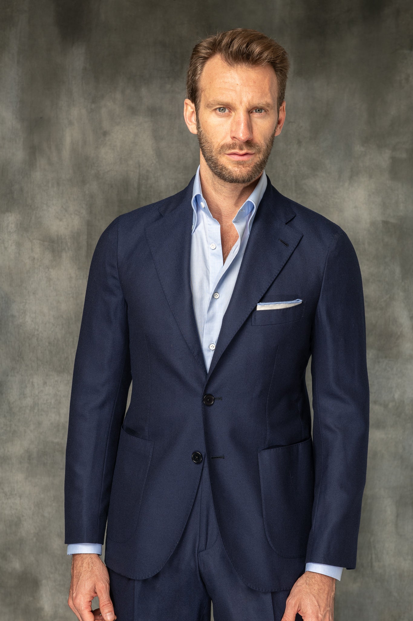 Blue suit "Aria" wool Super 150 - Made in Italy