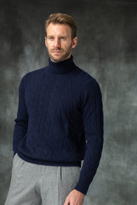 Blue turtleneck – Made in Italy - Pini Parma