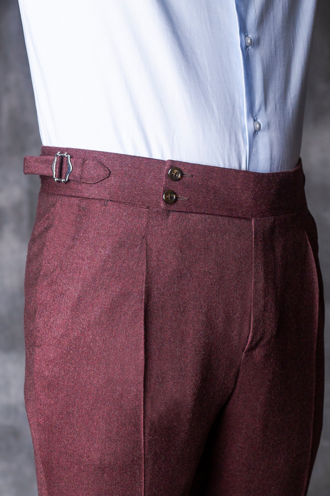 Pantalon en flanelle bordeaux Soragna Capsule Collection, Made in Italy
