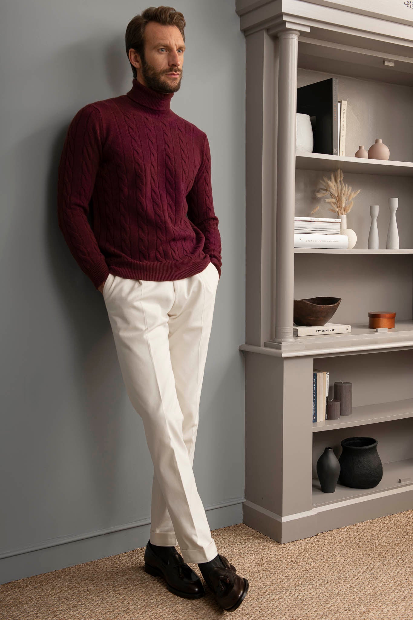 Bordeaux turtleneck – Made in italy