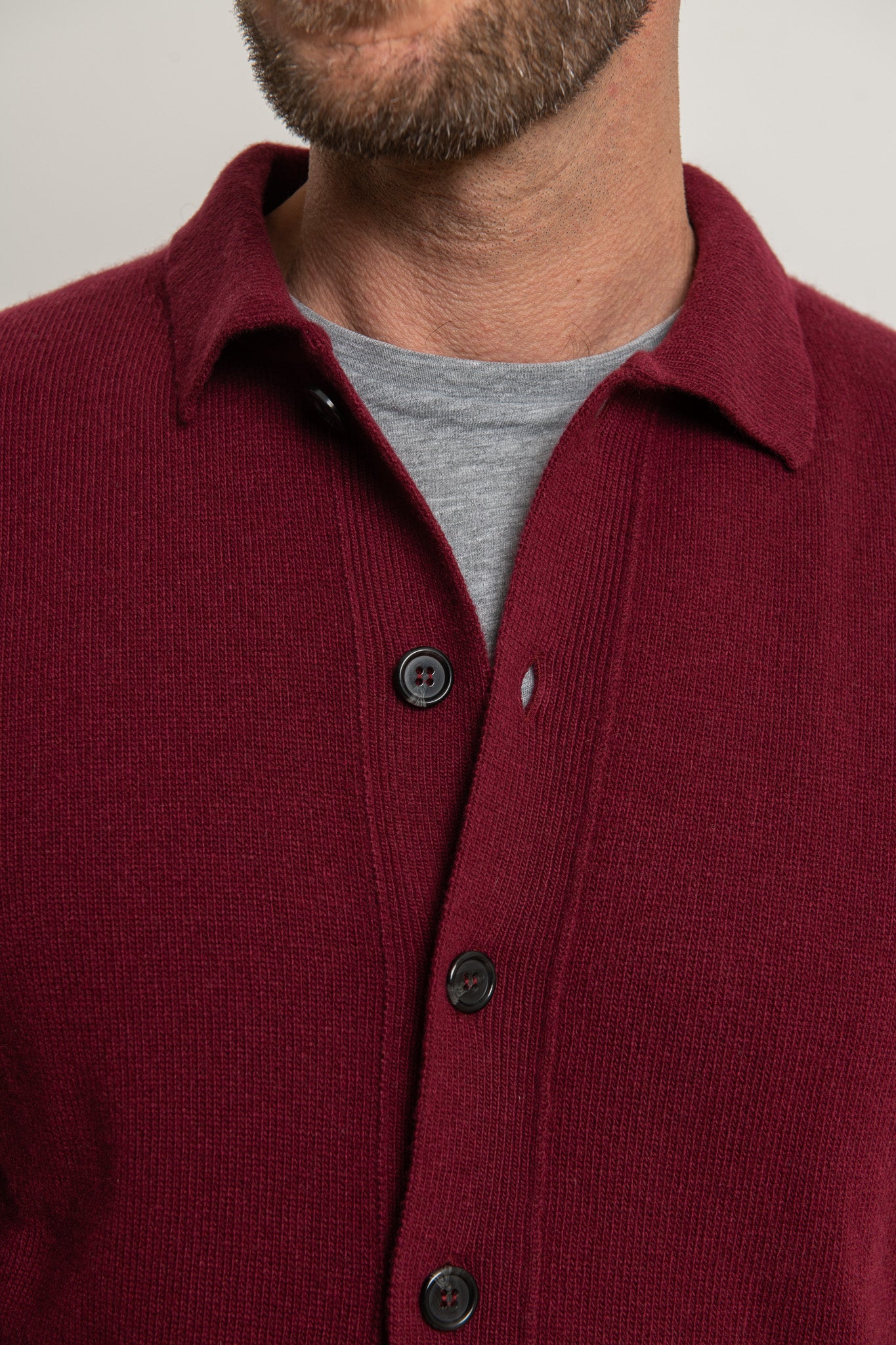 Cardigan Bordeaux – Made in Italy