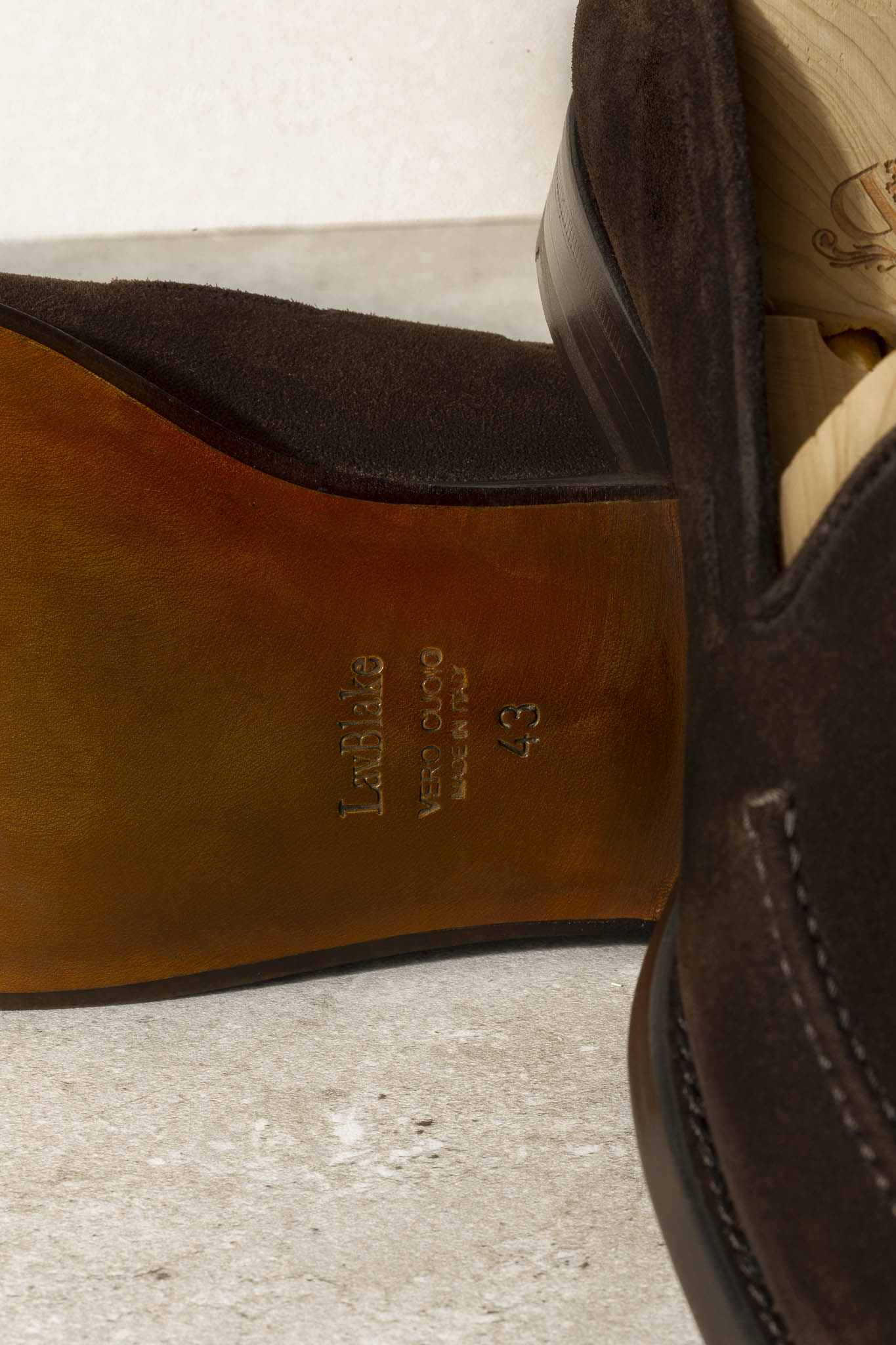 Derby à Glands ARAMIS Fait Main Style Italy Bespoke - Taille 9.5 UK / 43.5 EU - Cuir Marron - Occasion En Bon état