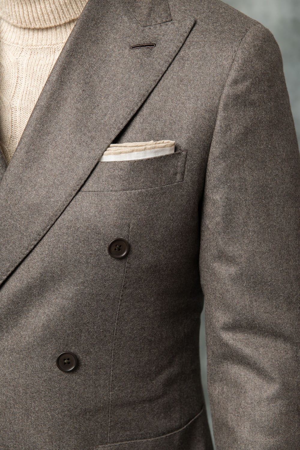 Brown double breasted suit | Made in Italy | Pini Parma