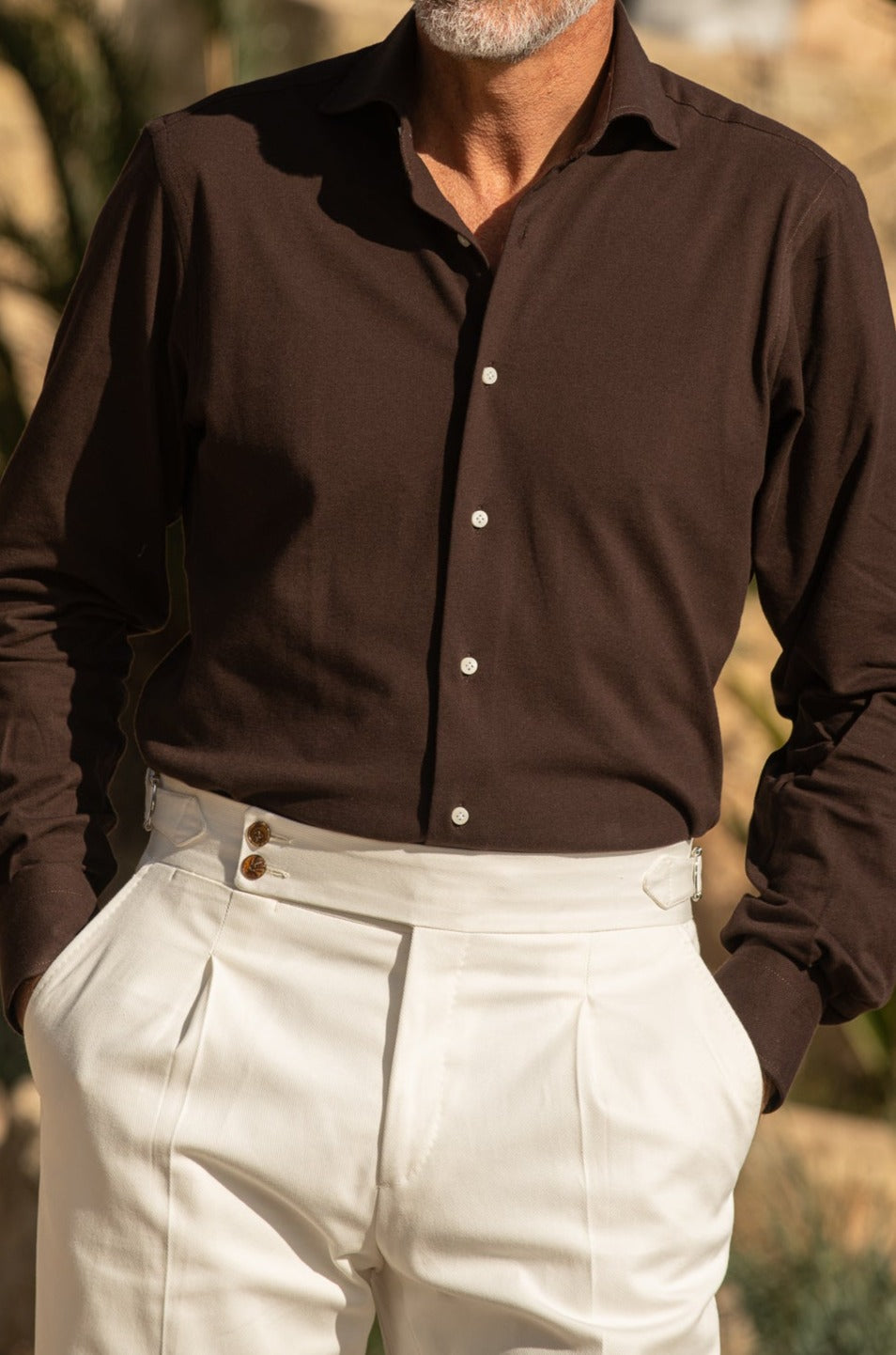 Brown polo shirt - Made in Italy
