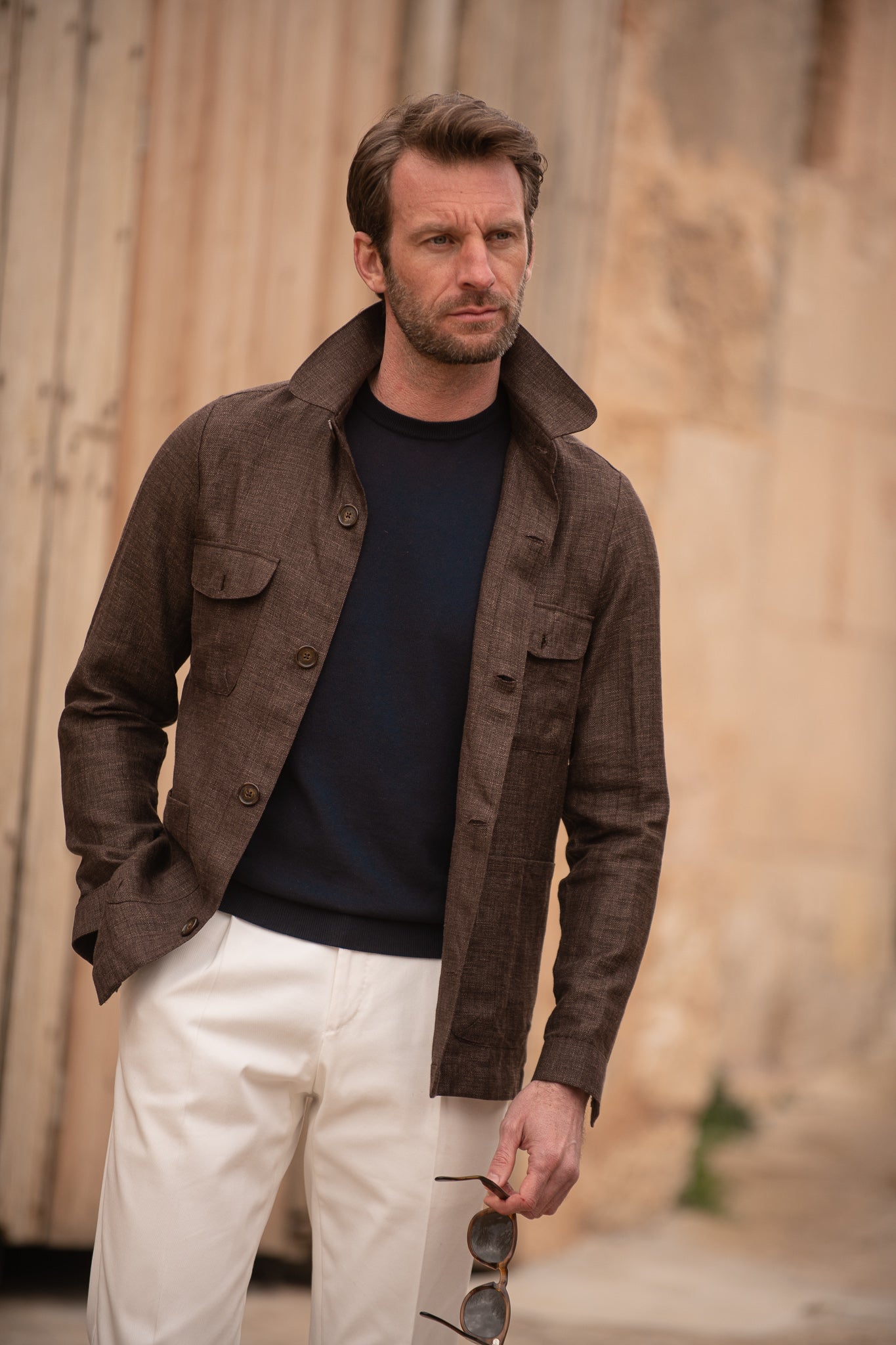 Veste Safari Marron – Made in Italy