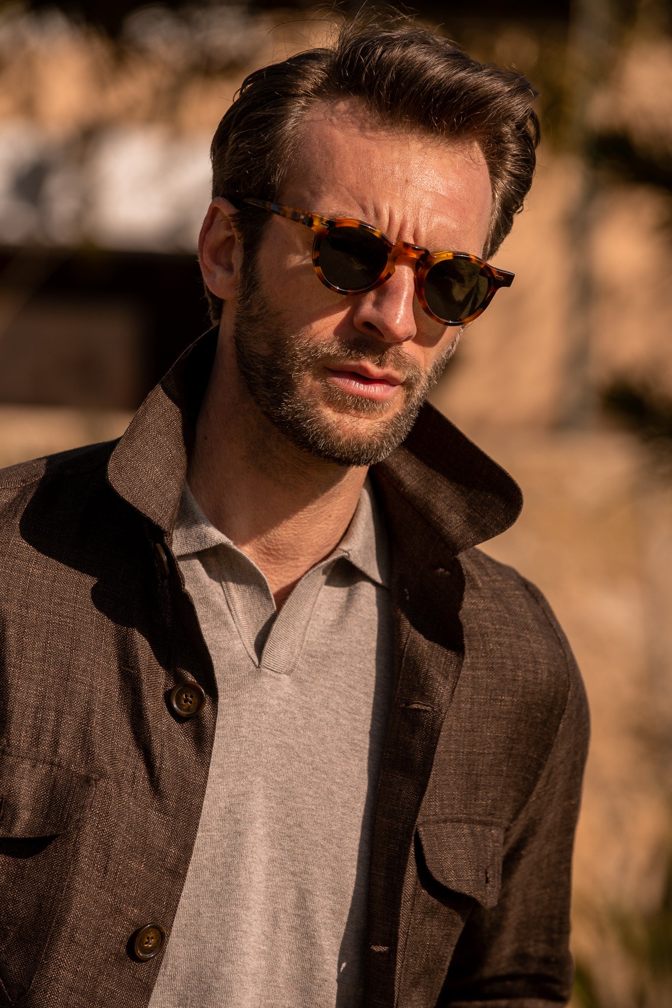 Veste Safari Marron – Made in Italy