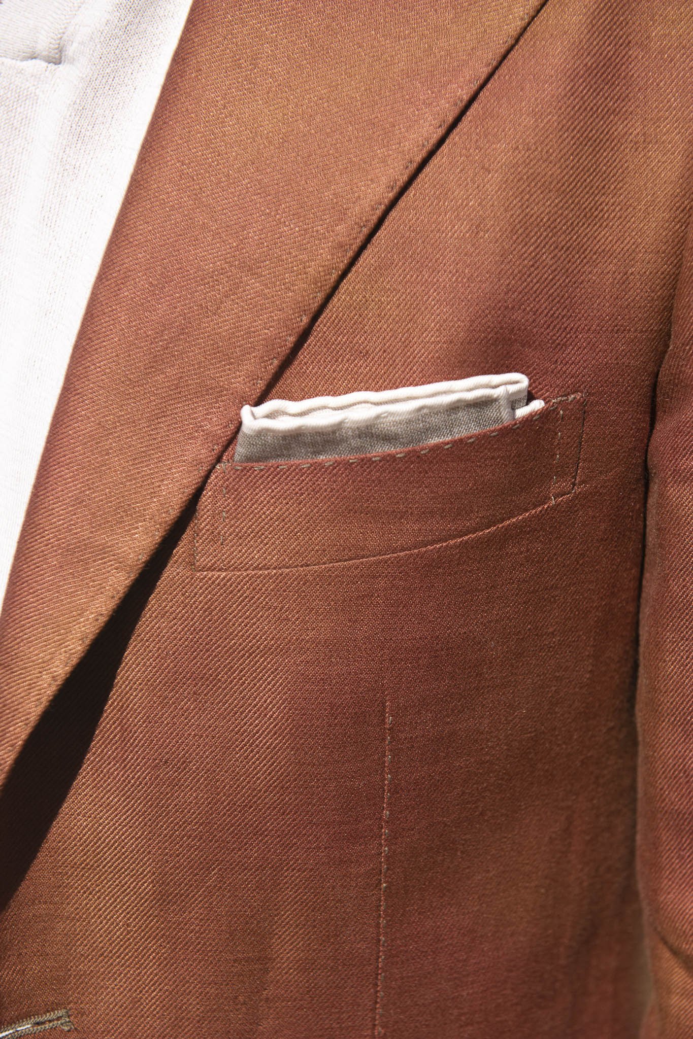 Terracotta Linen Jacket - Made in Italy