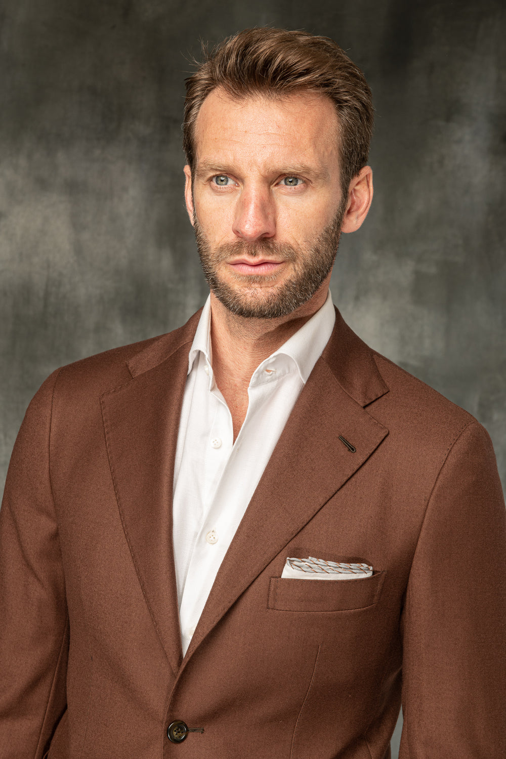 Chemise blanche en cachemire et coton - Made in Italy