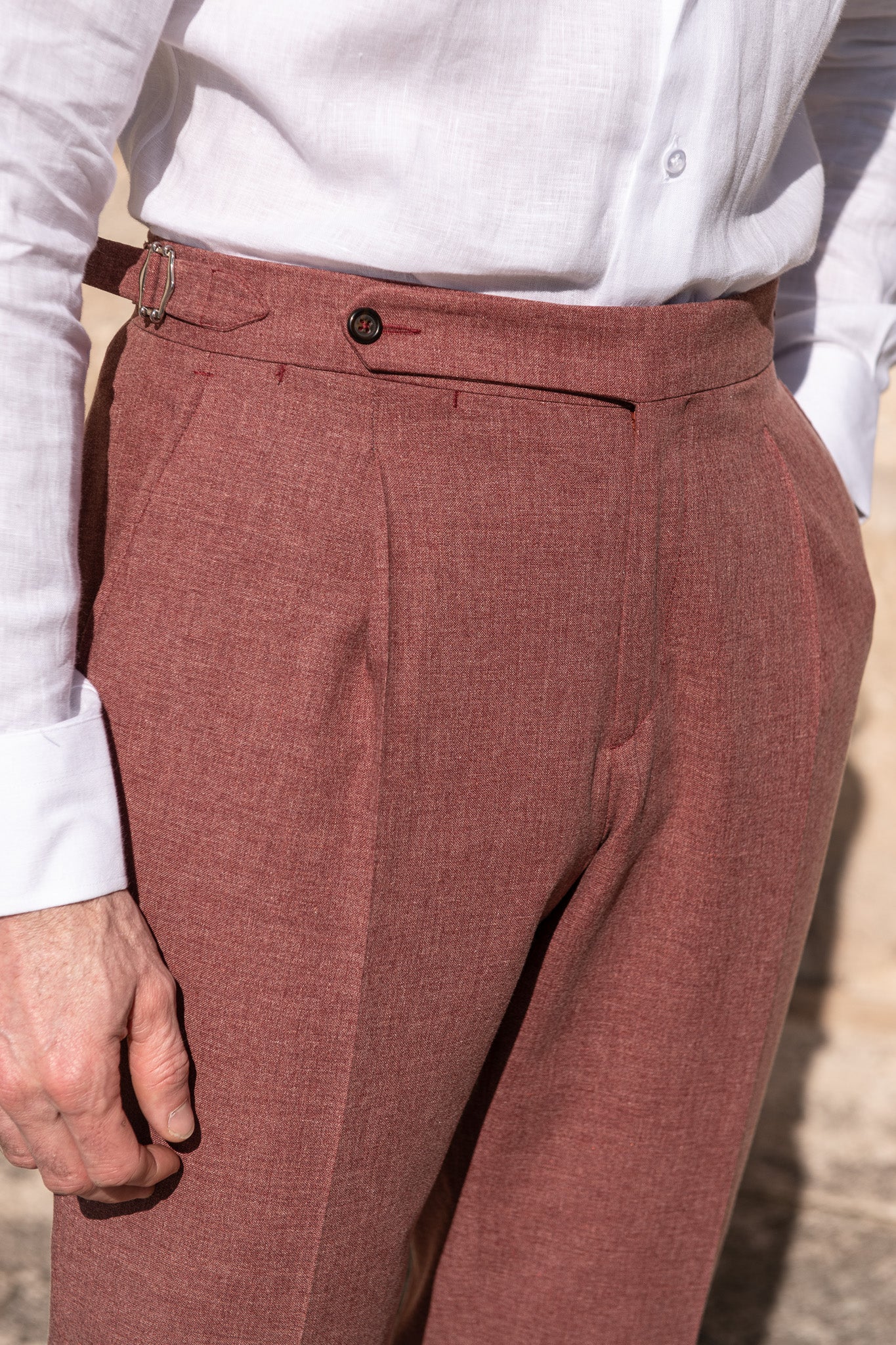 Pantalon Biella corail - Made in Italy