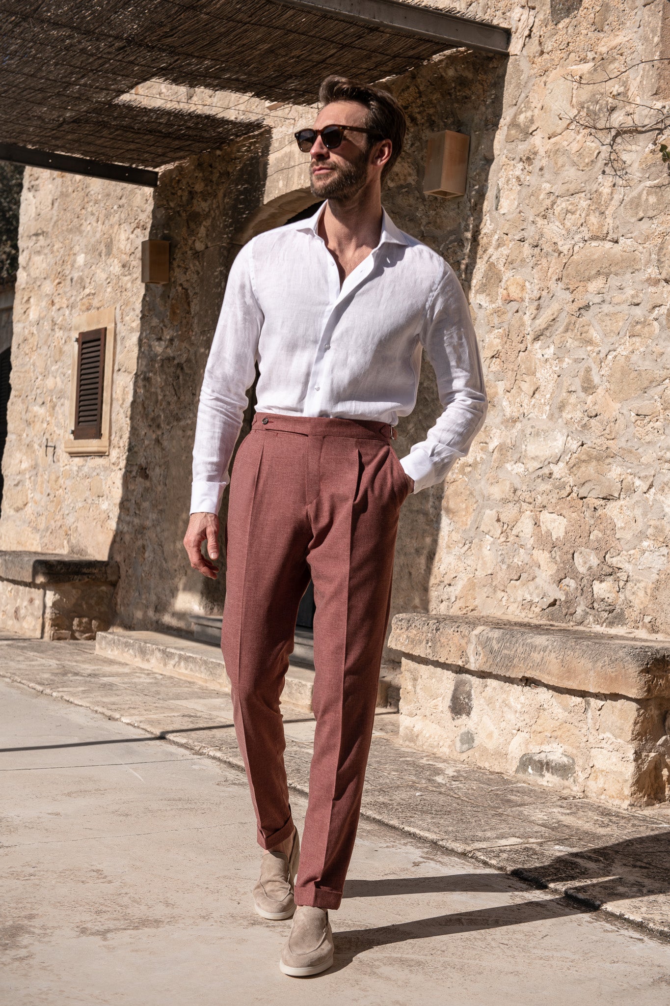 Coral Biella trousers - Made in Italy