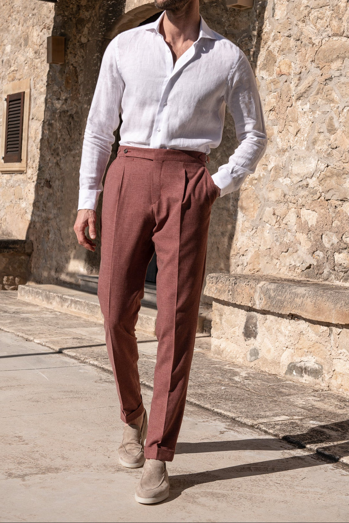 Coral Biella trousers - Made in Italy