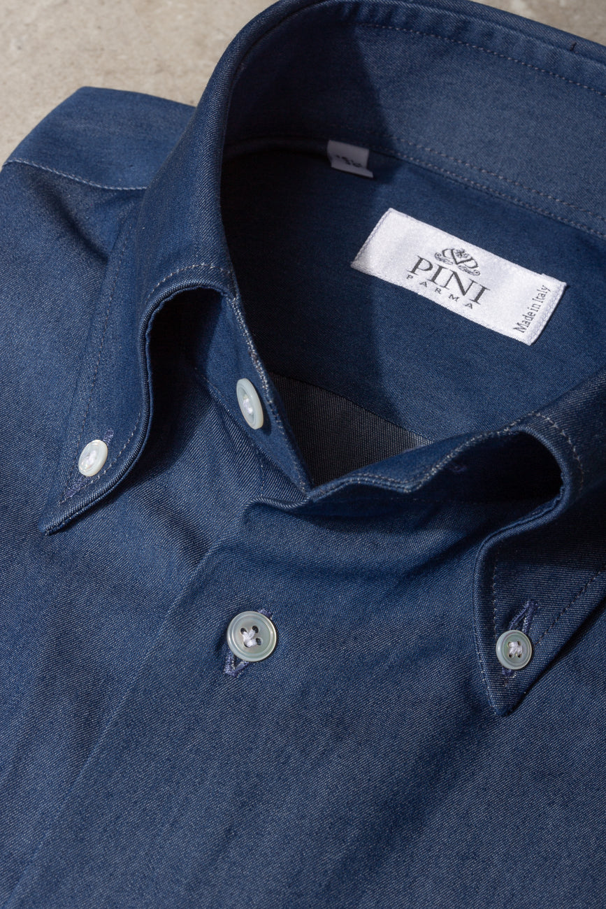 Button down denim shirt ”Sartoriale collection” - Made In Italy