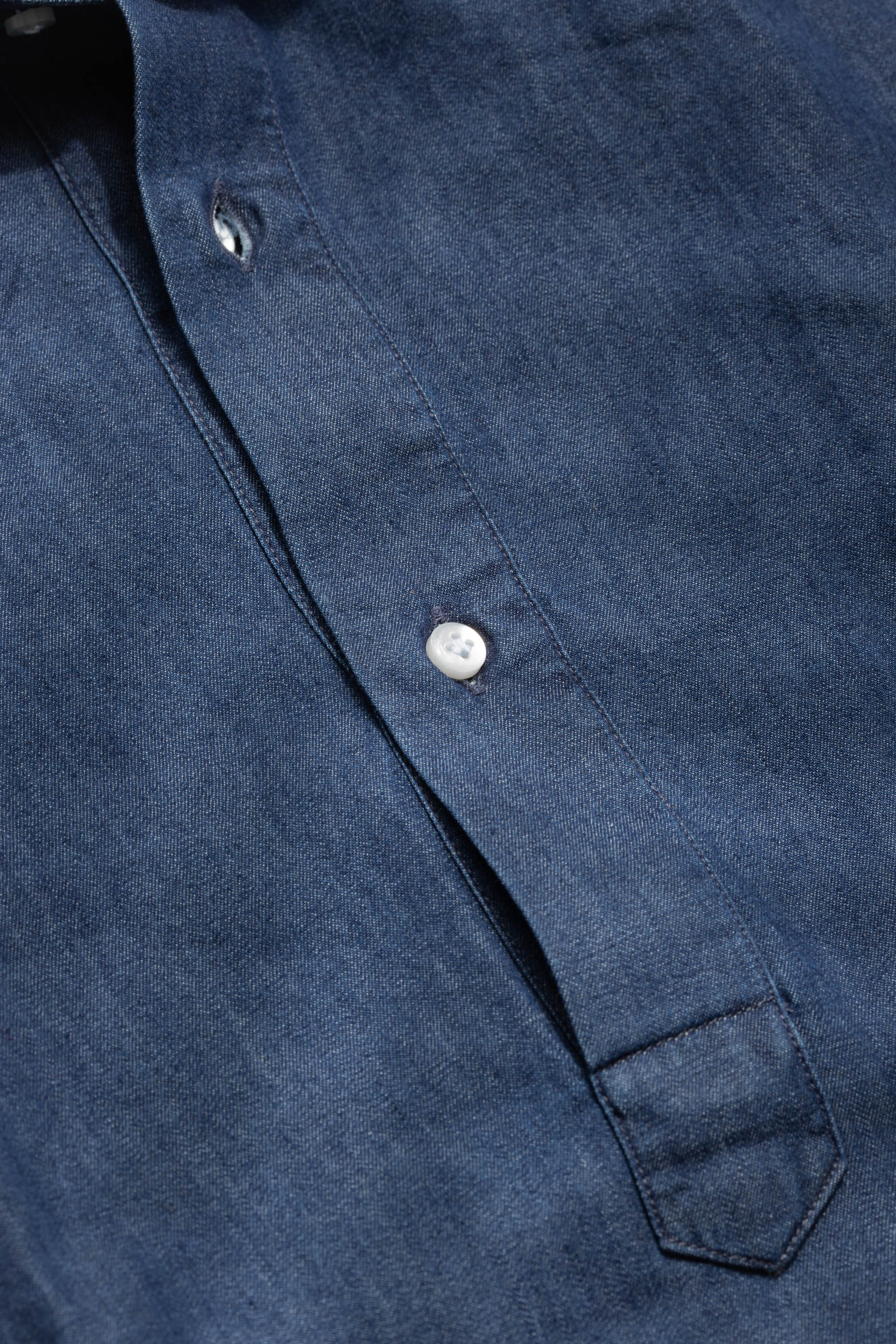 Denim popover shirt - Made in Italy