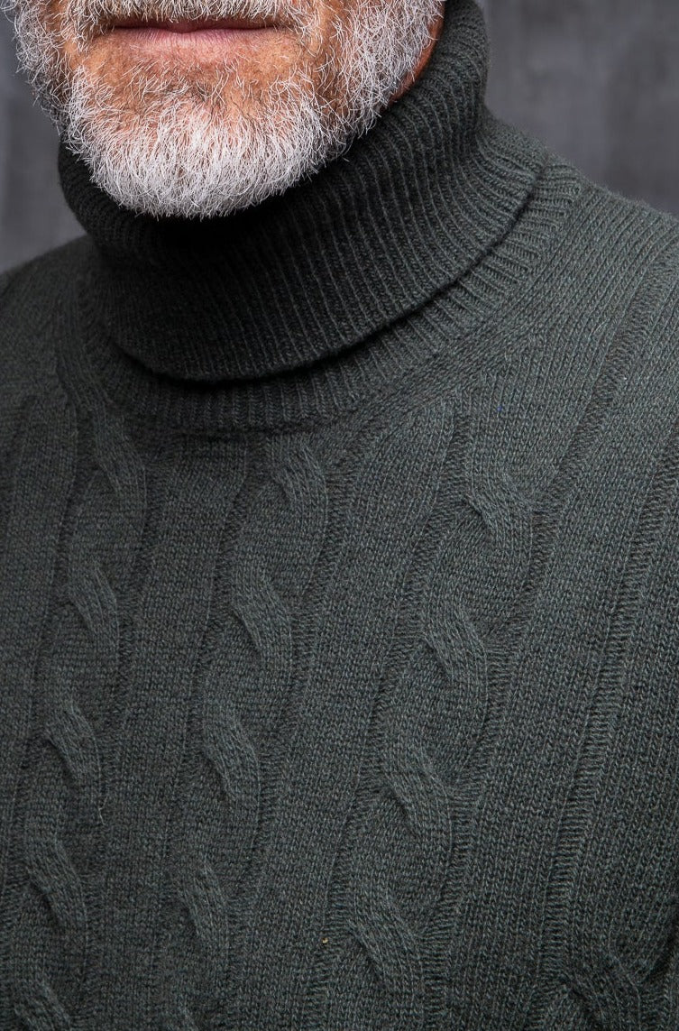 Green turtleneck – Made in Italy