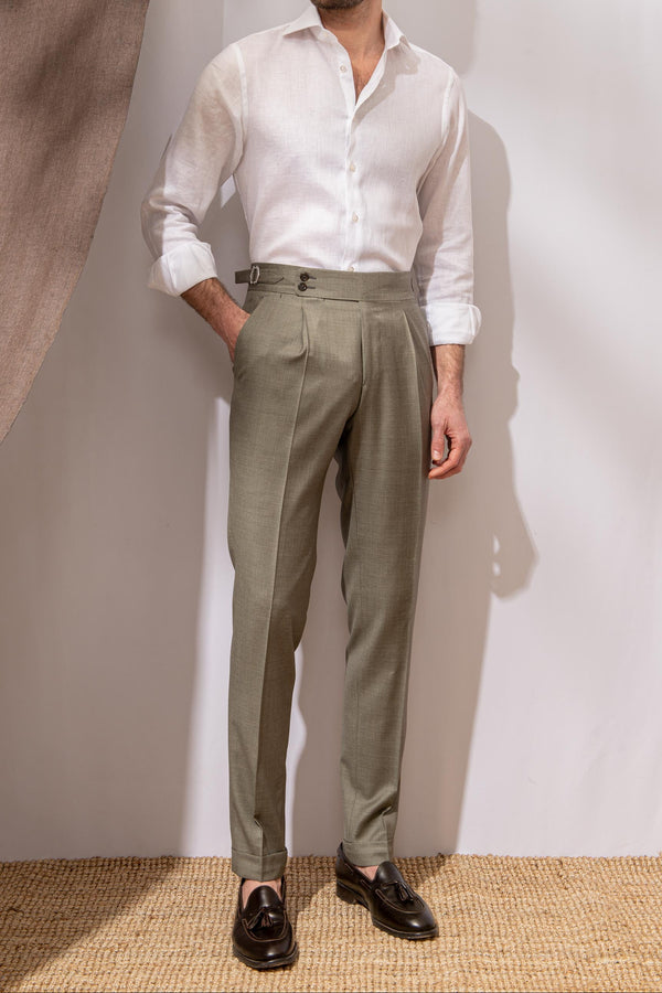 Men wool trousers, green trousers, summer wool trousers, men green trousers, high rise italian trousers, italian green  trousers, Pantaloni in lana da uomo, pantaloni verdi, pantaloni estivi in lana, pantaloni verdi da uomo, pantaloni italiani a vita alta, pantaloni verdi italiani, Pantalon en laine pour homme, pantalon vert, pantalon en laine d'été, pantalon vert pour homme, pantalon italien à taille haute, pantalon vert italien, 