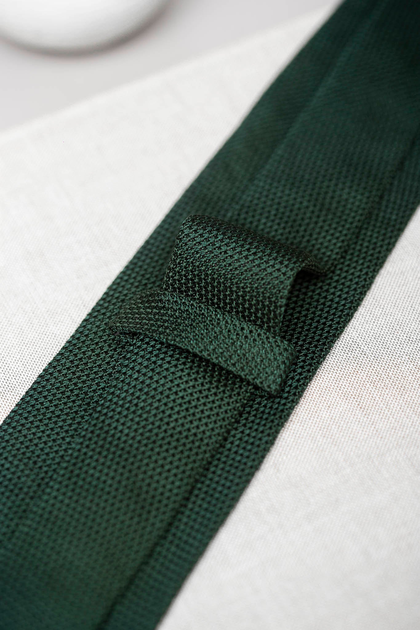 Green grenadine silk tie - Hand Made In Italy