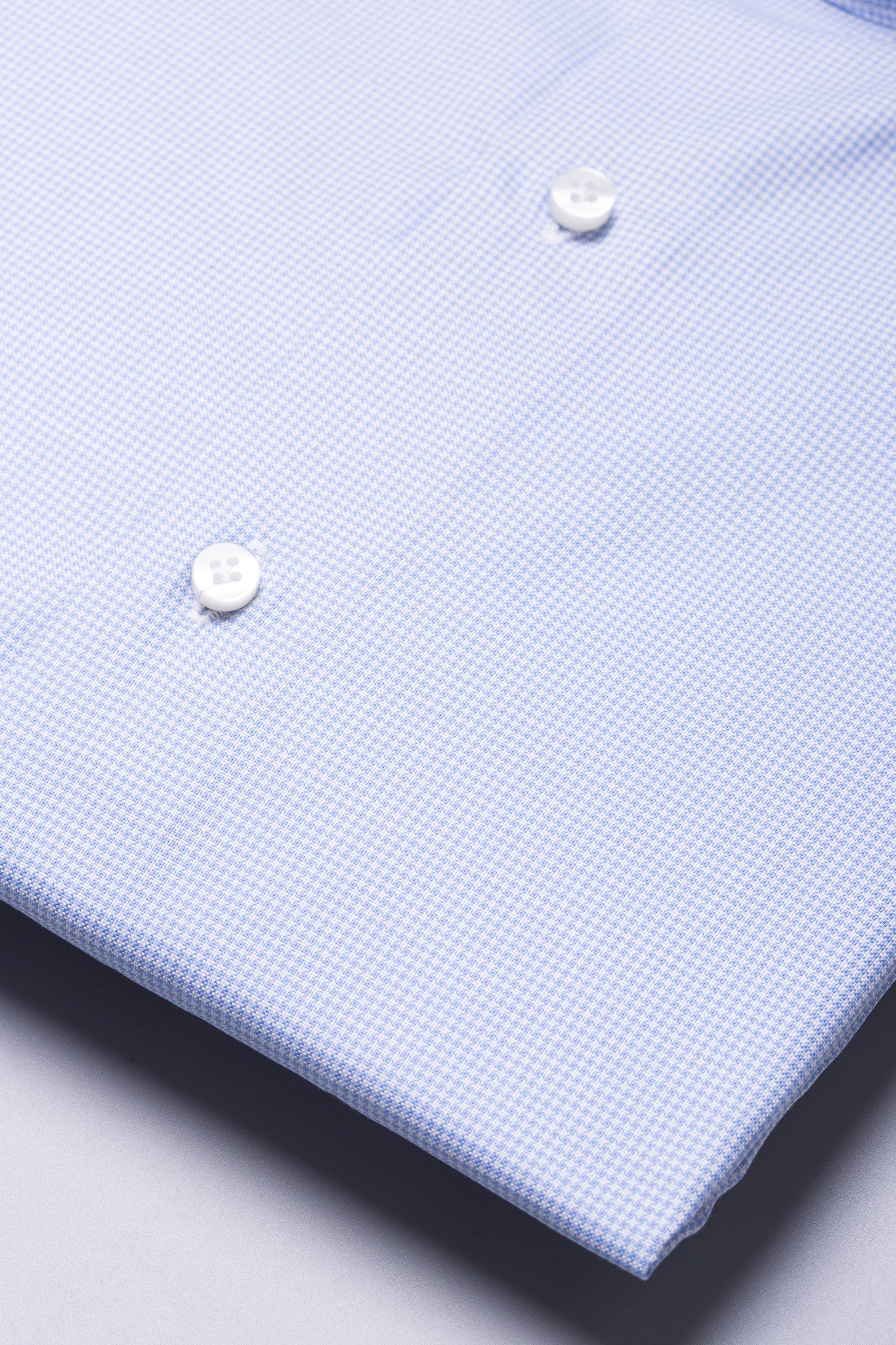 Houndstooth Light Blue Shirt - Made in Italy