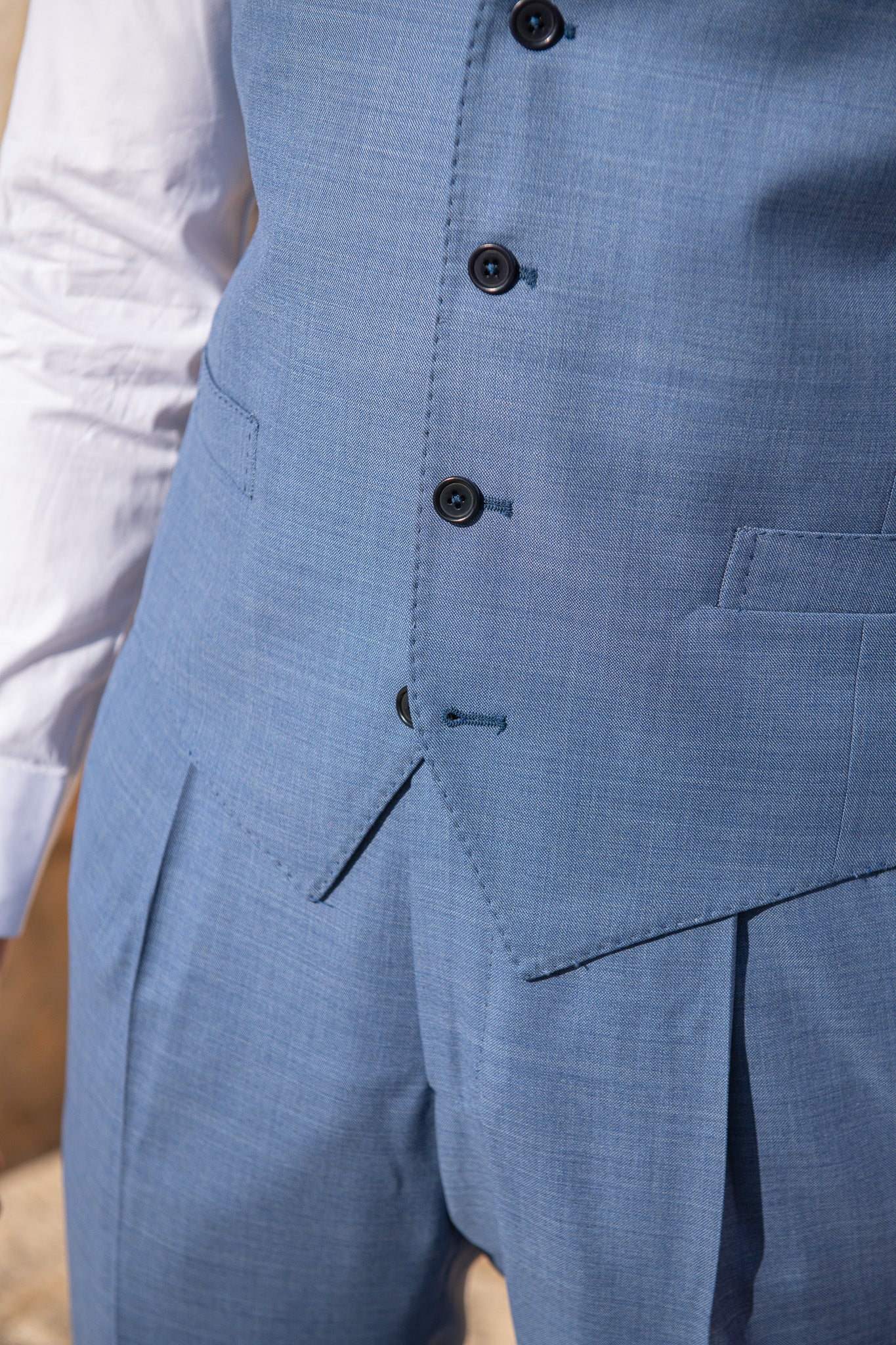 Light blue waistcoat "Made to Order" - Made in Italy