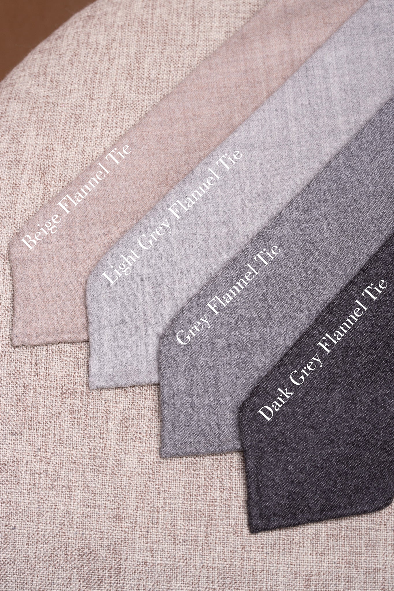 Light grey flannel tie - Hand Made In Italy