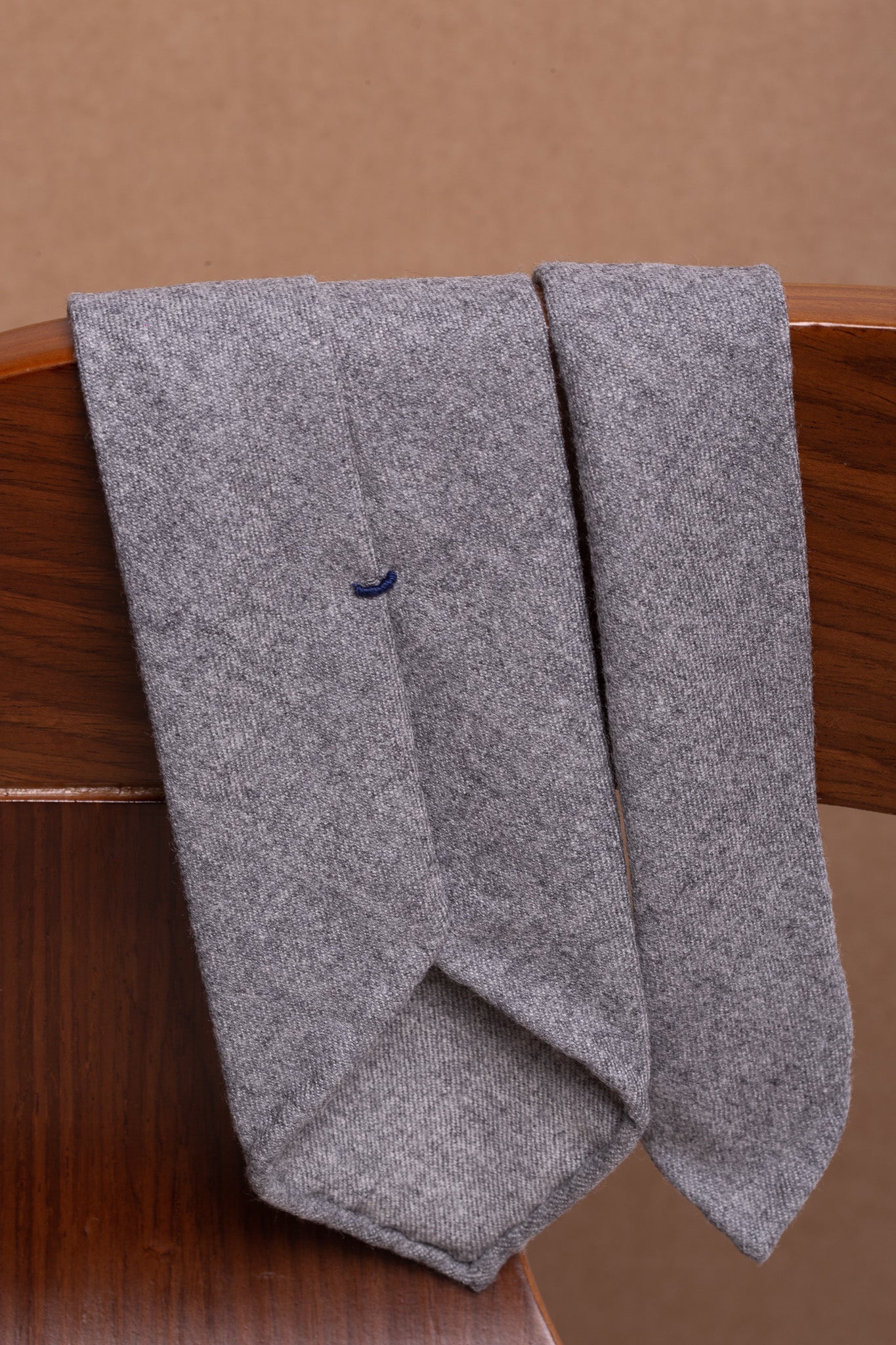 Grey flannel tie - Hand Made In Italy