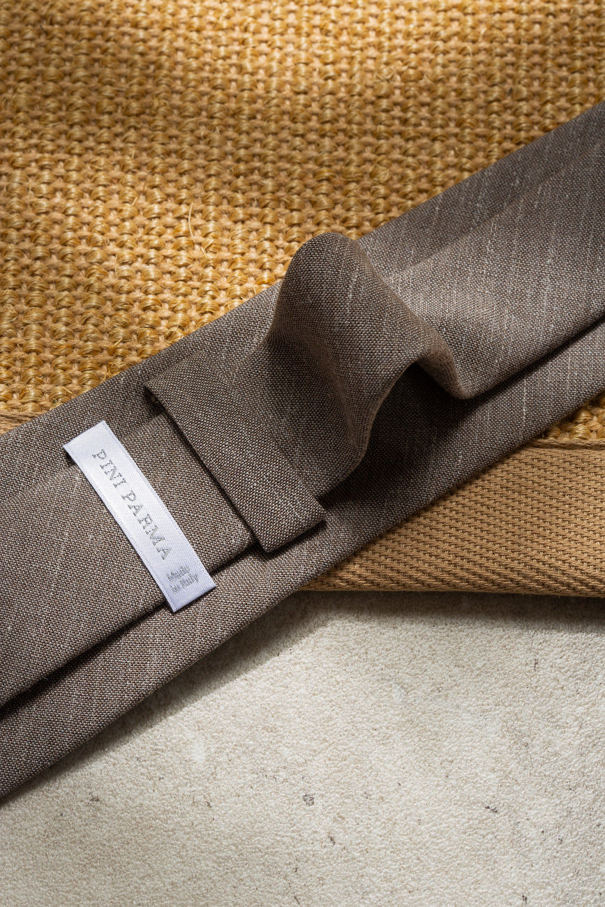 Taupe tie - Hand Made In Italy