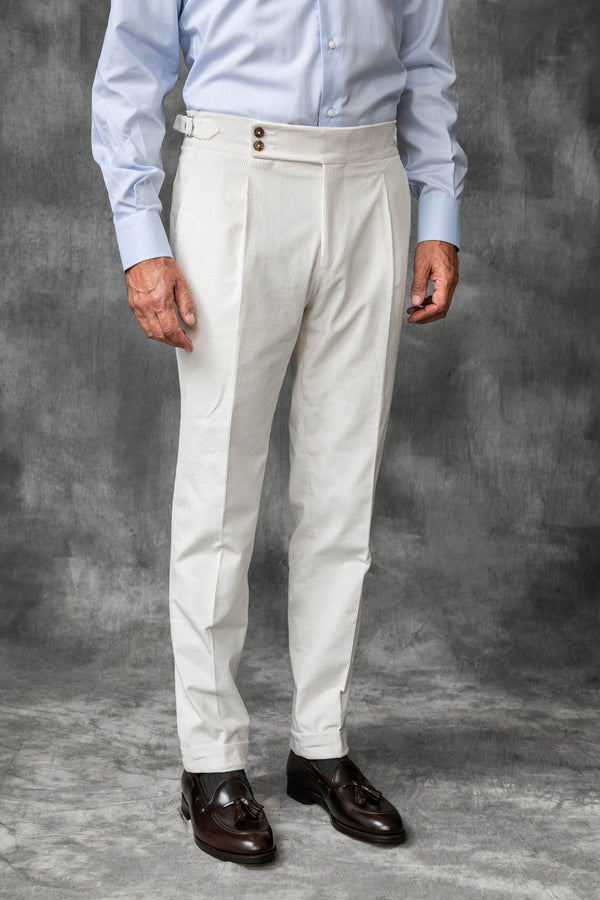 White corduroy trousers 