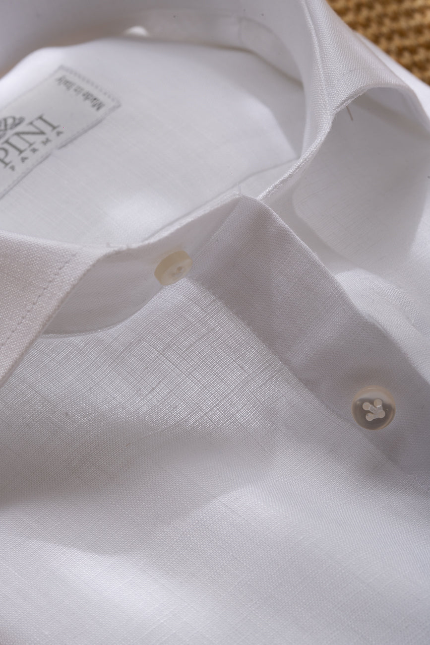 White linen shirt - Made in Italy